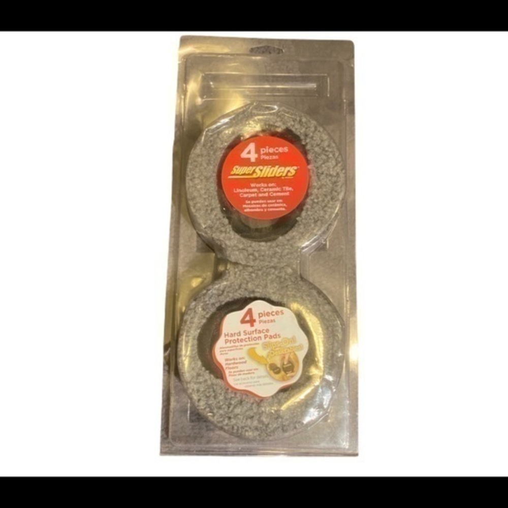 Super Sliders. 4 Reusable Sliders. 3 1/2 Inches. Hard Surfaces.